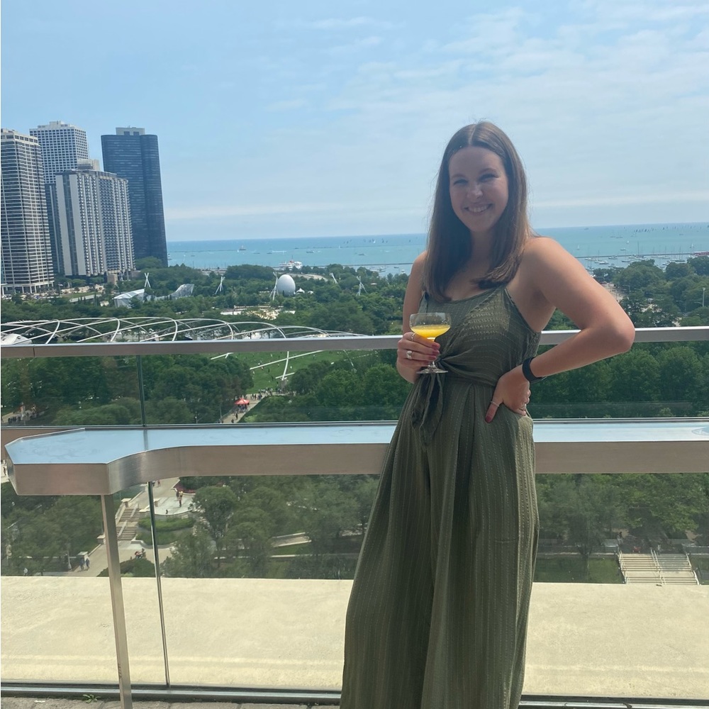 Olive green adjustable jumpsuit